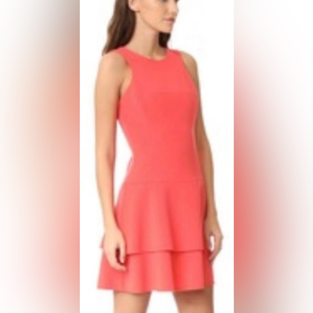 Black Halo Sleeveless Coral Cheryl Peplum Mini Dress.